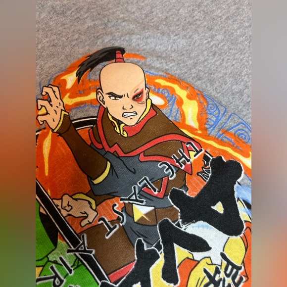 Avatar:The Last Airbender Four Nations Men Gray Long Sleeve T-Shirt|Anime|Sz:XL - Picture 7 of 16